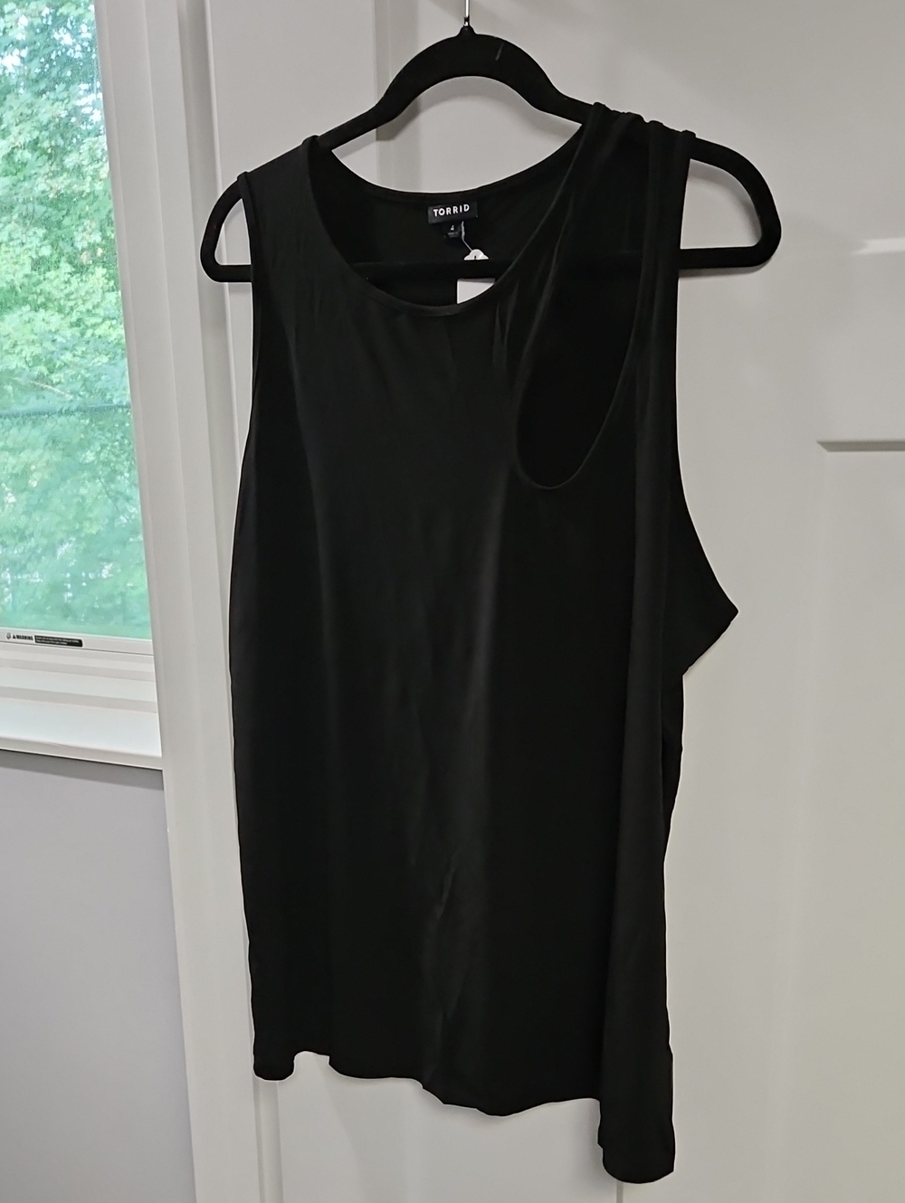 torrid Black Asymmetric Drapey Tank